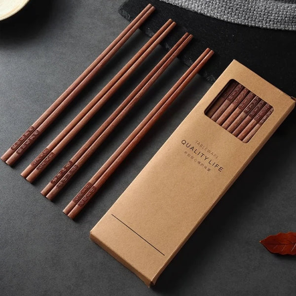 Mei Lin Natural Wooden Chopsticks Set